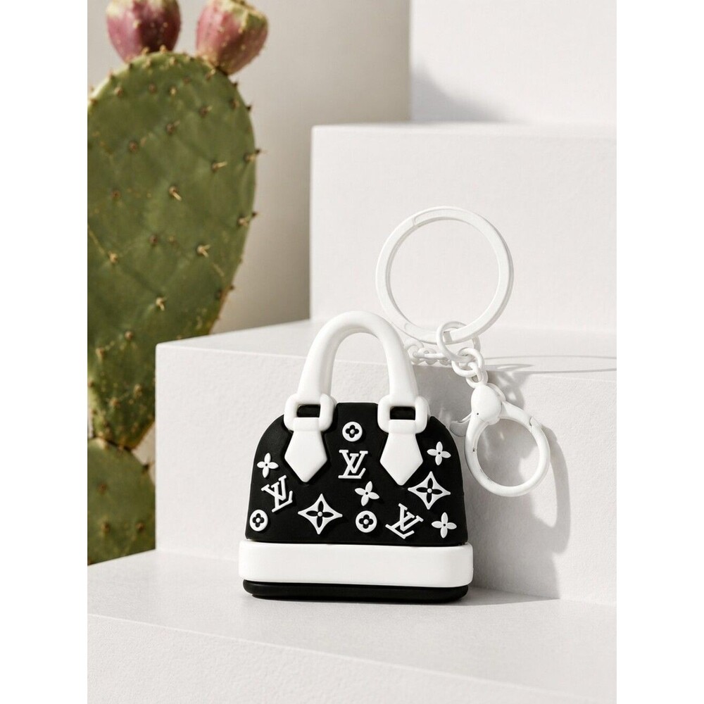 1PC Keychain Bag Charm Mini Lux FASHION Bag Silicone Purse Accessory